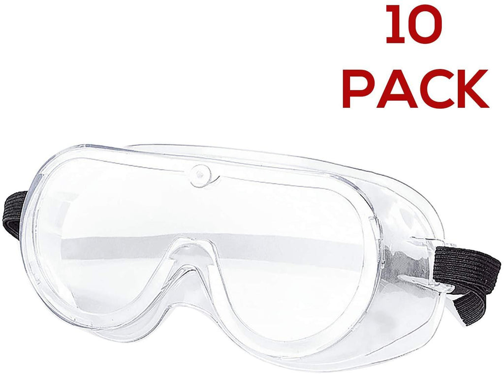 Carfia Safety Glasses with Clear Anti Fog Scratch Resistant Wrap-Around Lenses, No-Slip Grips for Construction, Shooting, Lab Work, and More!