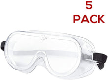 Load image into Gallery viewer, Carfia Safety Glasses with Clear Anti Fog Scratch Resistant Wrap-Around Lenses, No-Slip Grips for Construction, Shooting, Lab Work, and More!