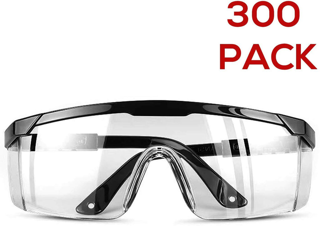 Carfia Safety Glasses with Clear Anti Fog Scratch Resistant Wrap-Around Lenses, No-Slip Grips for Construction, Shooting, Lab Work, and More!