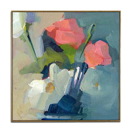 Abstract art walls decorate flowers
