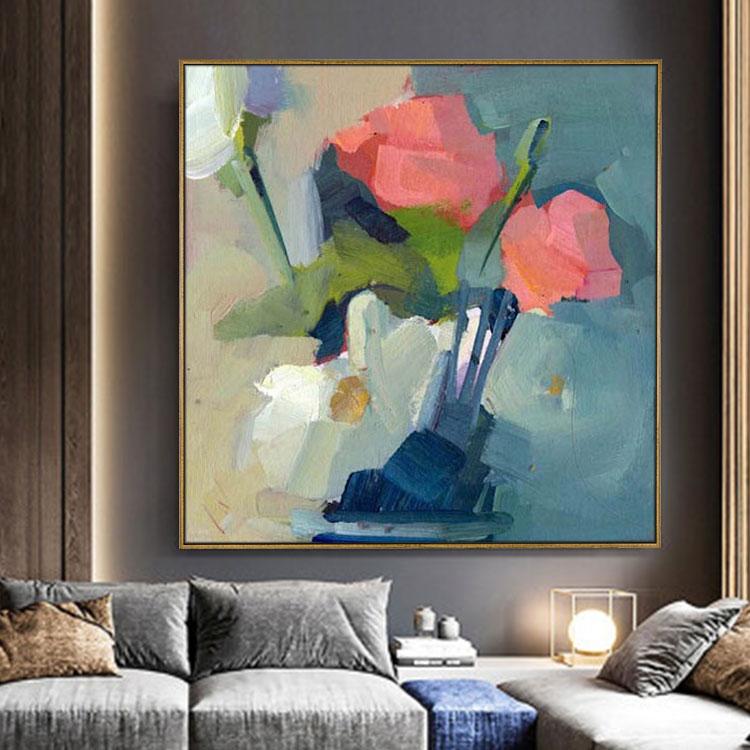 Abstract art walls decorate flowers