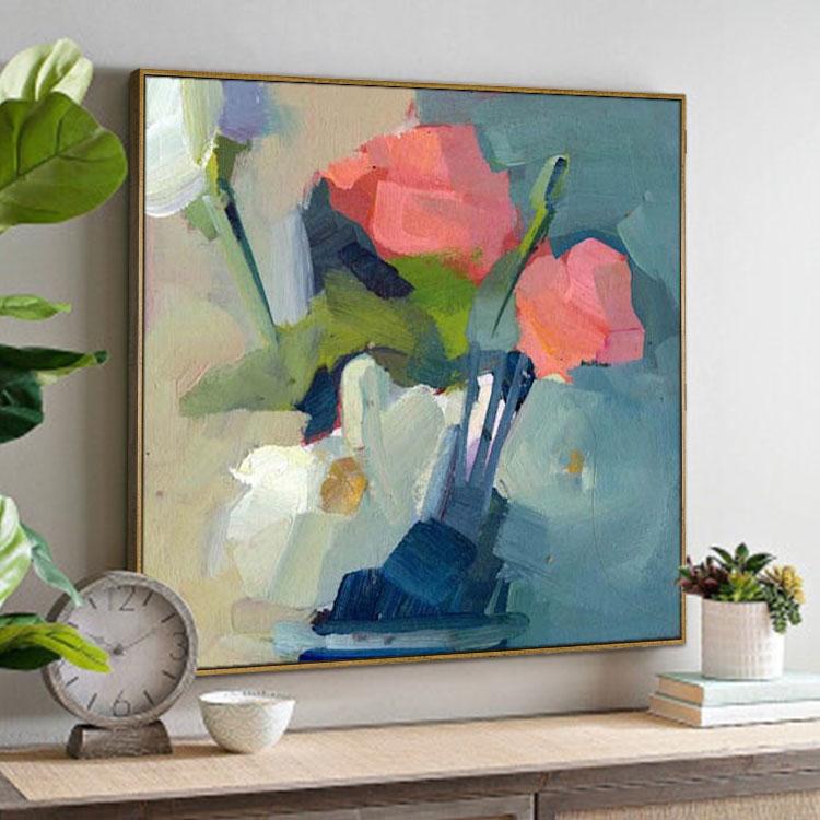 Abstract art walls decorate flowers