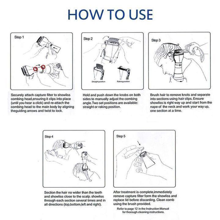 Electric head comb Remove the flea louse