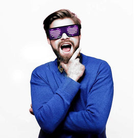 Flash Rechargeable Luminous LED  Light Glasses