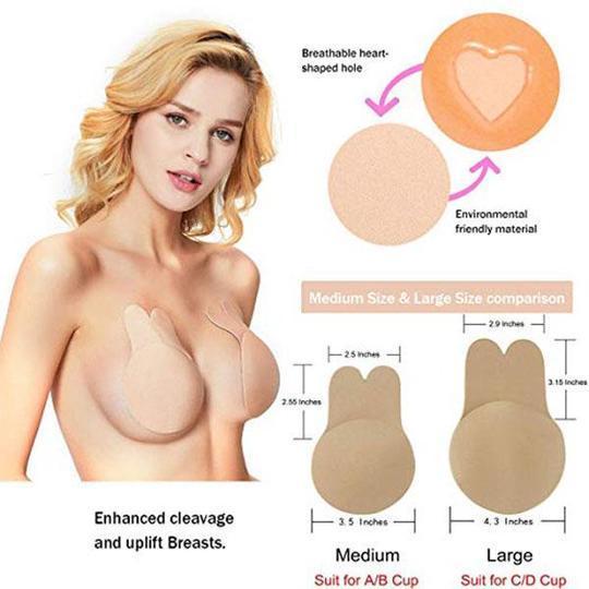 Sexy Rabbit Breathable Lifting Chest Stickers Invisible Silicone Breast Stickers