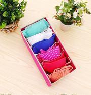 4 PCS Closet Foldable Underwear Bra Drawer Storage Boxes