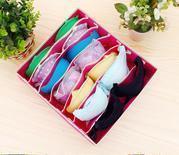 4 PCS Closet Foldable Underwear Bra Drawer Storage Boxes