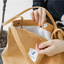 Load image into Gallery viewer, Casual Large Capacity Corduroy Shopping Shoulder Bag Women Travel Tote Handbag