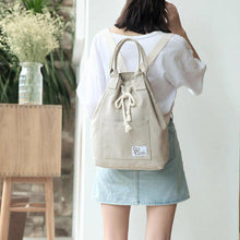 Load image into Gallery viewer, Canvas Multi-function Backpack String Large Capacity Waterproof Bucket Handbags/Shoulder bags