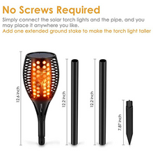 Load image into Gallery viewer, LED Solar Path Torch Light Dancing Flame Night