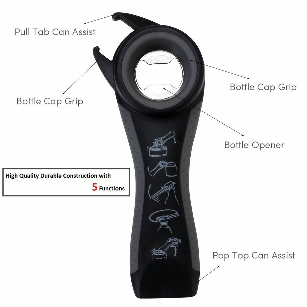 Premium 5 in 1 Lids off Jar Opener and Bottle Opener