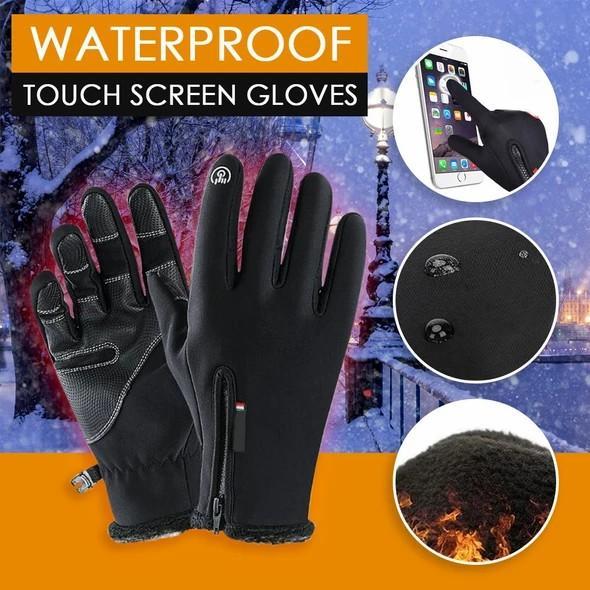 Mens Winter Outdoor Waterproof Touch Screen Gloves