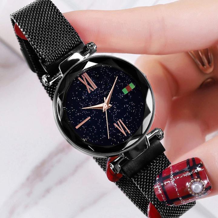 Rorios Custon Diamond Starry Sky Magnetic Watchband Engraved Watches