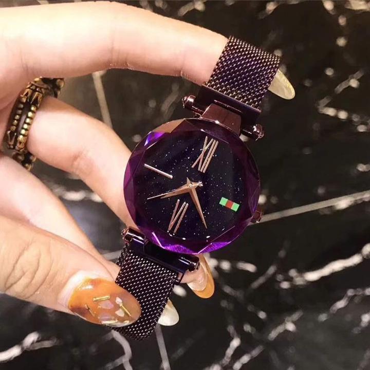 Rorios Custon Diamond Starry Sky Magnetic Watchband Engraved Watches