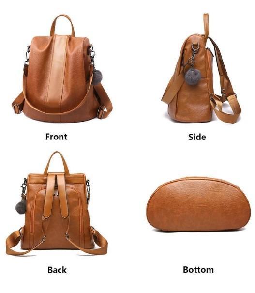 Premium Leather Three Way Anti-Thief Women's Backpack