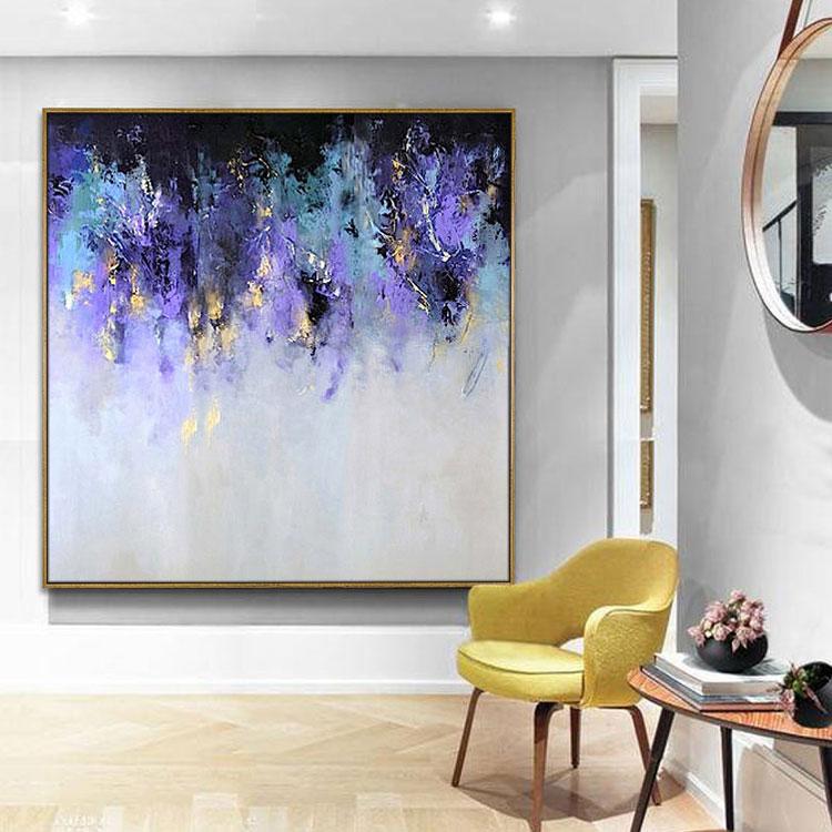 An abstract painting of a volcanic eruption