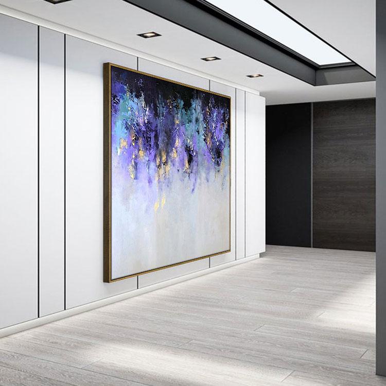 An abstract painting of a volcanic eruption