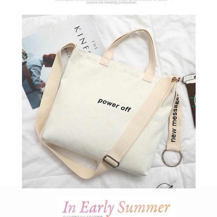 Embroidered canvas bag