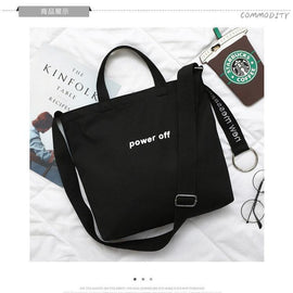 Embroidered canvas bag