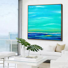 Load image into Gallery viewer, Blue art painting decorative painting Ocean painting