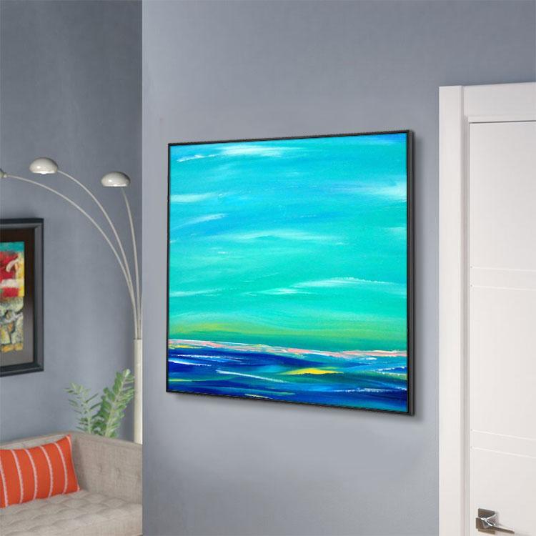 Blue art painting decorative painting Ocean painting