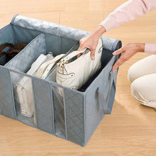Load image into Gallery viewer, Folding Bamboo Charcoal Clothes Storage Bag