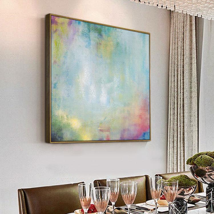 Living room decoration painting Modern abstract painting Misty rain Misty