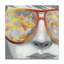 The girl with glasses