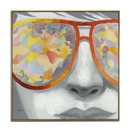 The girl with glasses