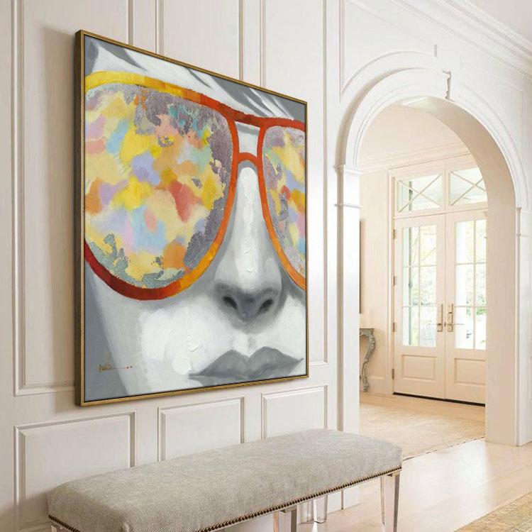 The girl with glasses