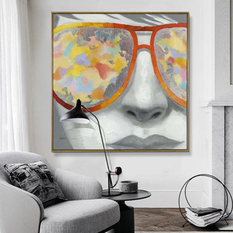 The girl with glasses