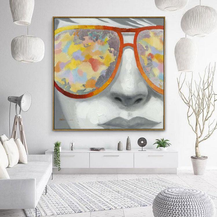 The girl with glasses