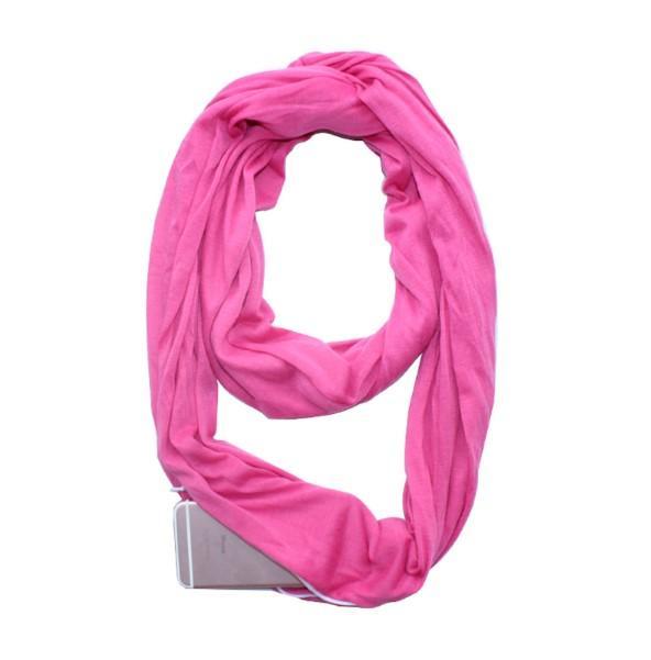 Women Convertible Pocket Scarf with Zipper