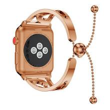 Load image into Gallery viewer, Apple Watch Band Women Stainless Steel Adjustable Watchband Strap Luxury Jewelry For Iwatch 1 2 3