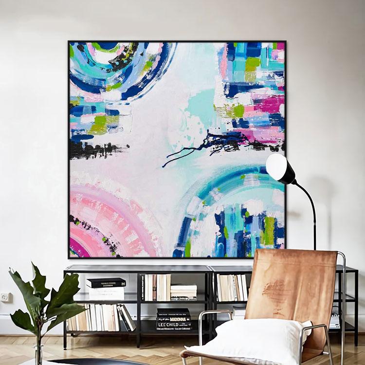 The original abstract painting canvas crossroads