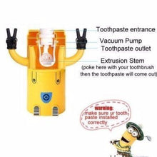 Load image into Gallery viewer, Toothbrush Holder Automatic Toothpaste Dispenser Minions Design Set Double Eyes