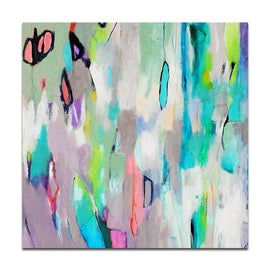 Large abstract paintings on canvas bustling streets
