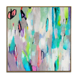 Large abstract paintings on canvas bustling streets