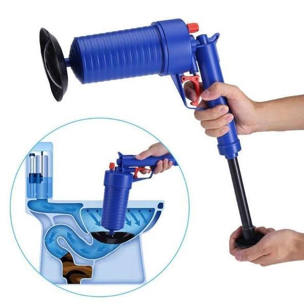 Air Powered High Pressured Drain Plunger Pump for Sink Bath Toilets