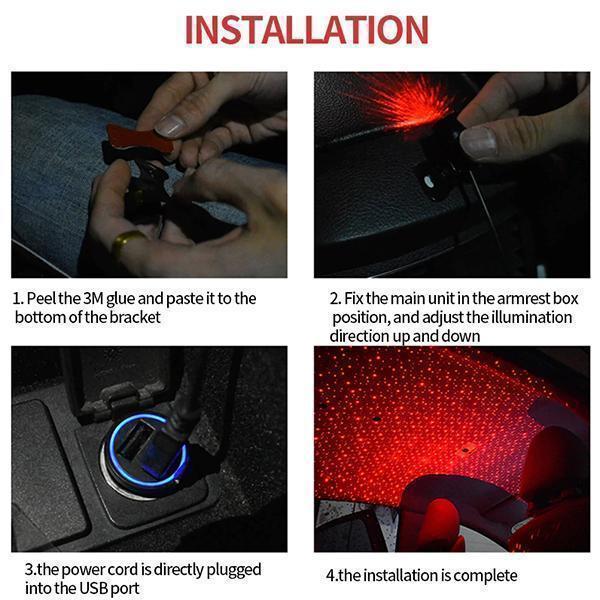 Hot Sale-Car Atmosphere Lamp Interior Ambient Star Light