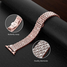 Load image into Gallery viewer, Luxury Crystal Metal Wristband For Apple watch