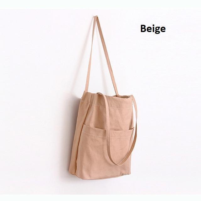 CANVAS SHOPPING TOTE - 6 COLORS!