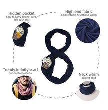 Load image into Gallery viewer, Women Convertible Pocket Scarf with Zipper
