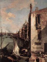 Load image into Gallery viewer, Canaletto Grand Canal Looking East from the Campo San Vio detail