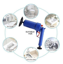 Load image into Gallery viewer, Air Powered High Pressured Drain Plunger Pump for Sink Bath Toilets