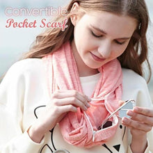 Load image into Gallery viewer, Women Convertible Pocket Scarf with Zipper