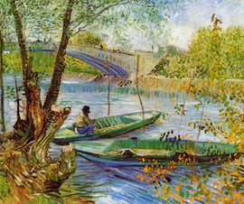 Fishing in the Spring Pont de Clichy