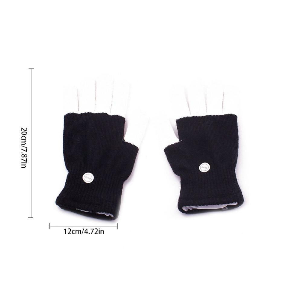 LED Glow Gloves Rave Light Flashing Finger ( 1 Pair )