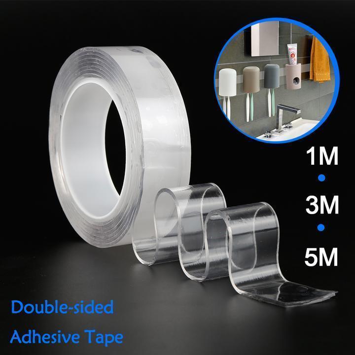 Double sided Multi-Functional Nano-Adhesive Residue-Free Transparent Super-Adhesive Tape Roll