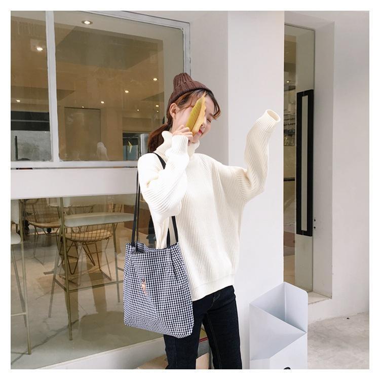 HEART + PLAID TOTE BAG